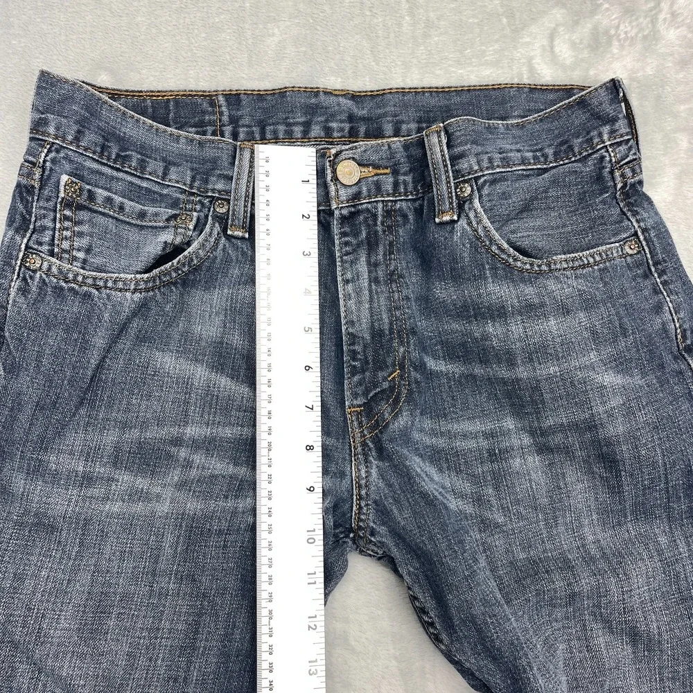 Levi's Jeans Mens 33x32 Blue Denim 527 Whiskered Americana Slim Bootcut Grunge